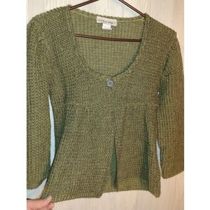 Sweater Project Green Knit Cardigan